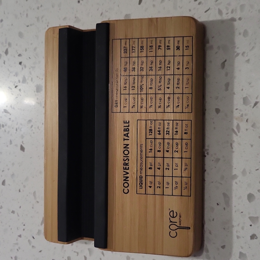 CORE Bamboo Wooden Core Kitchen Recipe Stand With Conversion Table 
#1031246